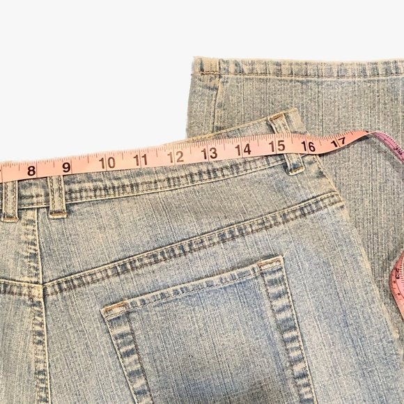 Gloria Vanderbilt Amanda Jeans Light Wash Denim 5 Pocket Womens Sz 14 Short - Picture 5 of 14